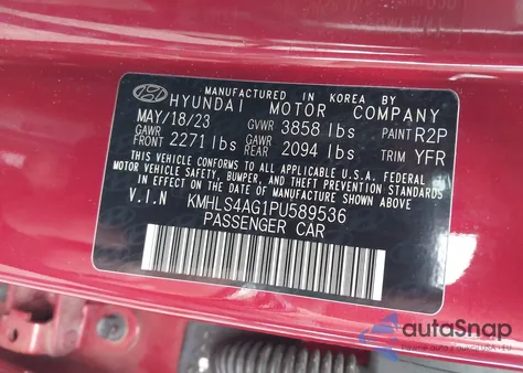 2023 Hyundai Elantra Sel from USA, damaged, VIN KMHLS4AG1PU589536